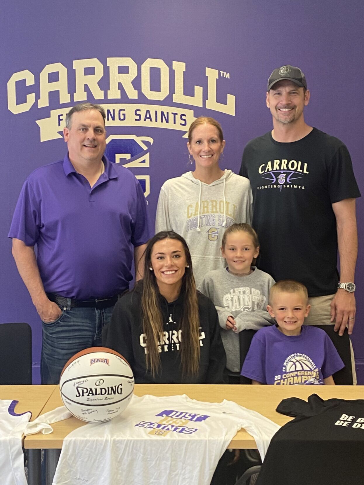 Kyndall Keller with family and coaches